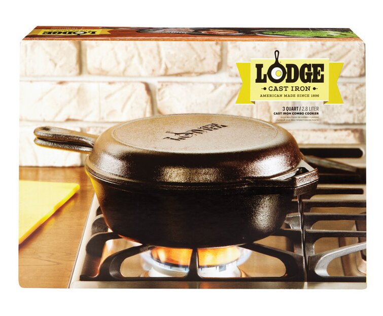 Lodge 3.2 Quart Cast Iron Combo Cooker